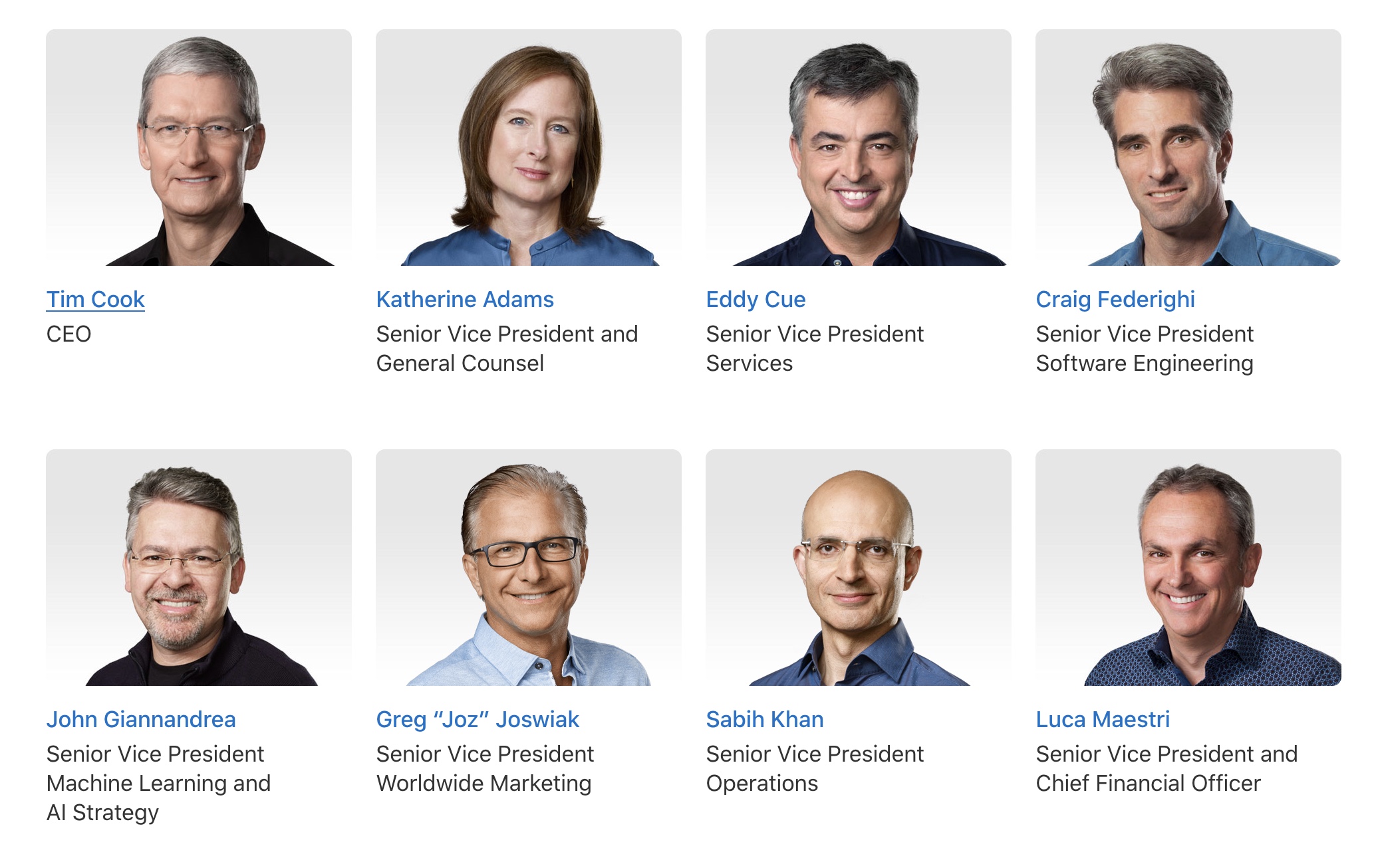 Apple leadership