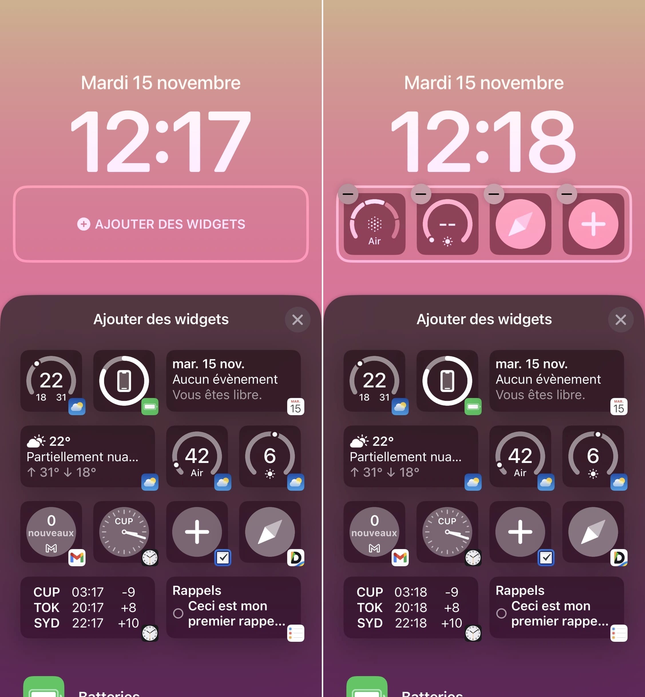 Écran verrouillé widget 3