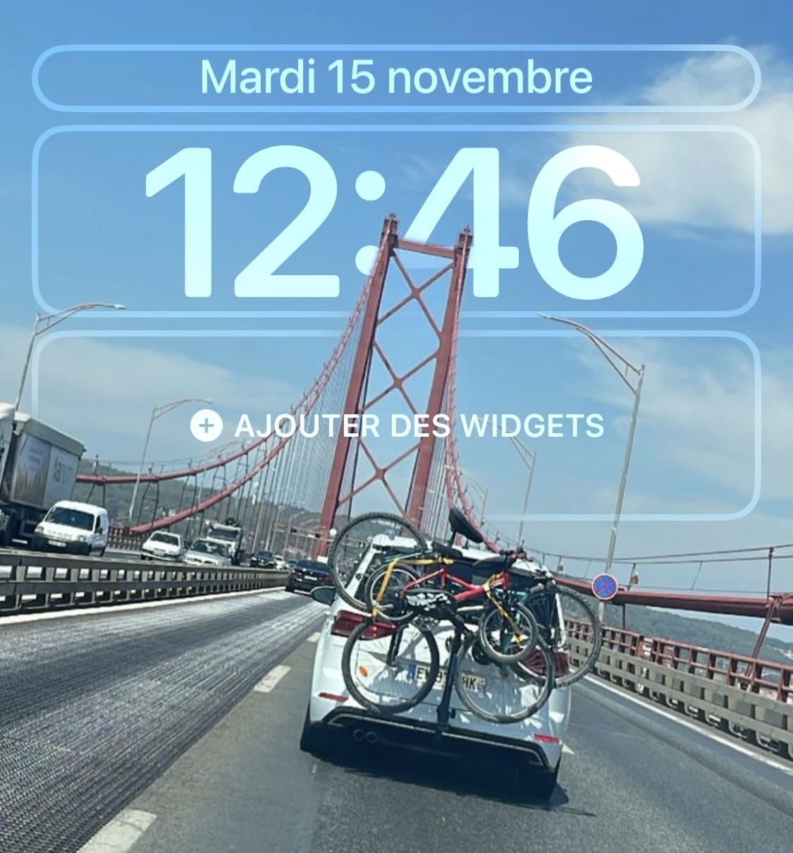 Écran verrouillé effet de profondeur