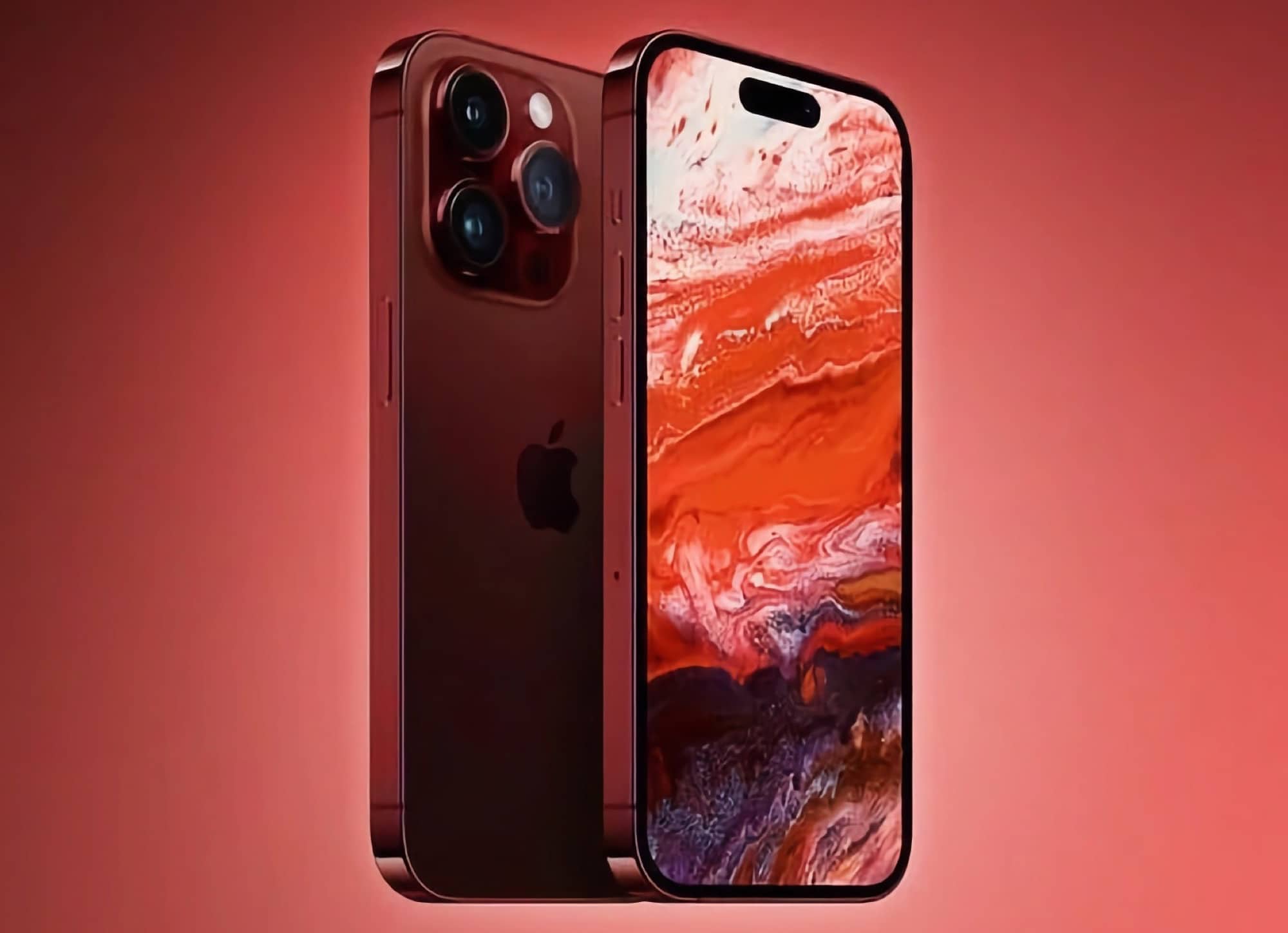 iPhone rouge sombre
