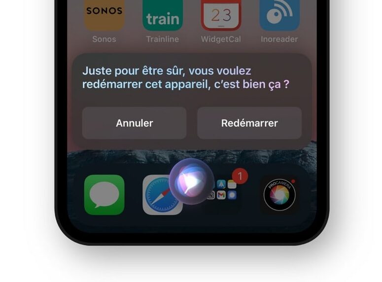 Dis Siri redémarre iPhone