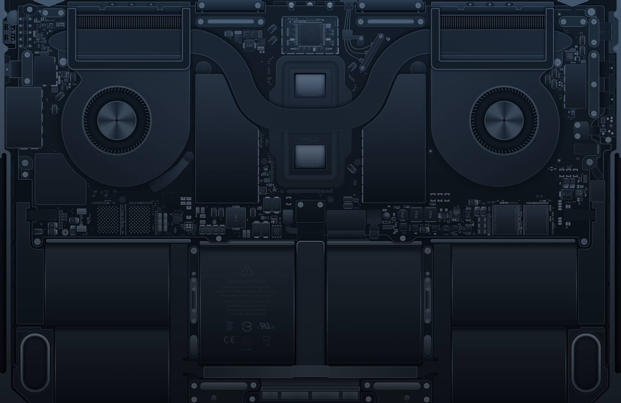 Fond d'écran Basic Apple Guy Schematic M2 Dark