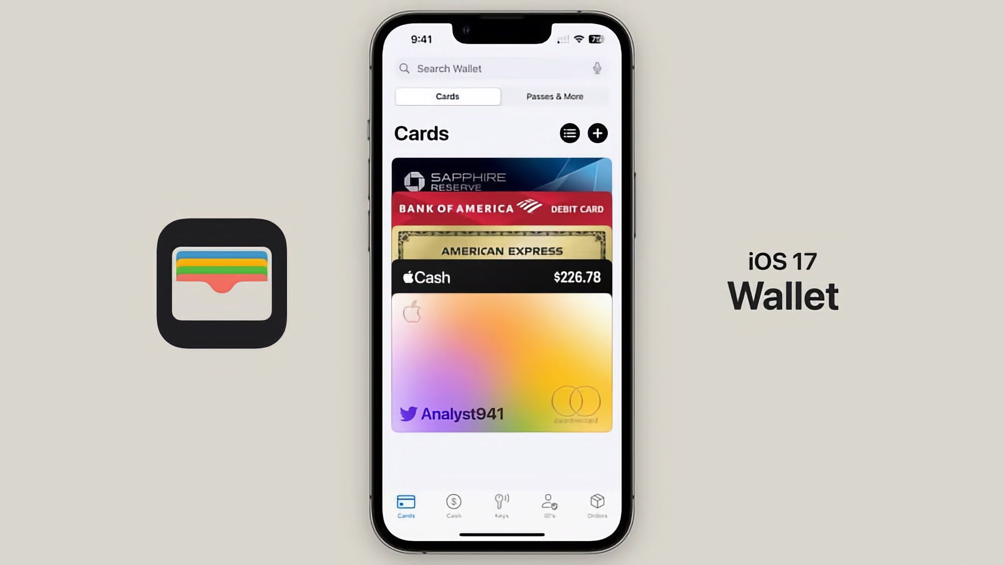 IOS 17 Cartes mockup