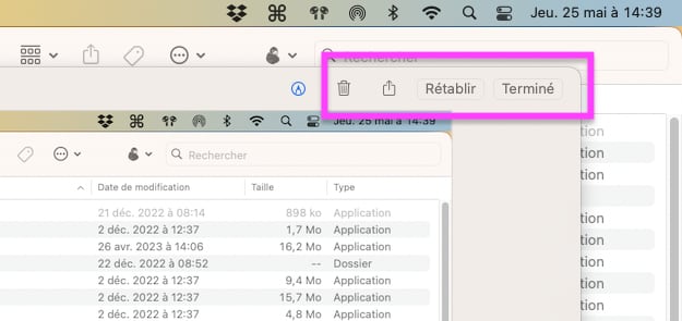 Outils modification capture écran