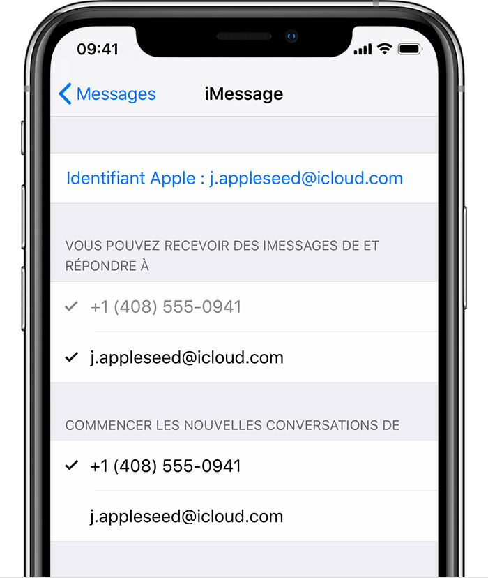 iOS 13 reglages iMessage