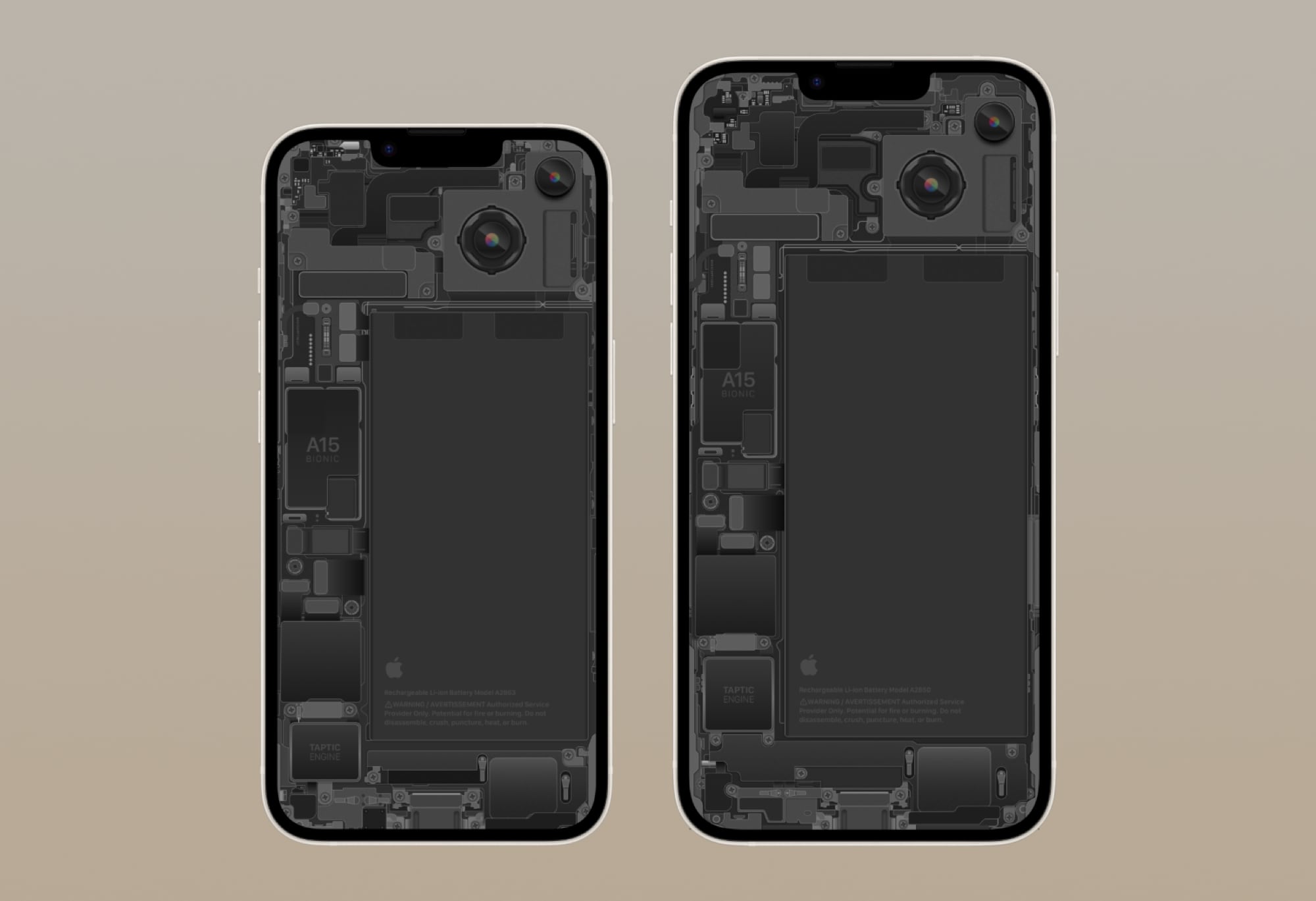 Fond d'écran iPhone 14 Plus schématique