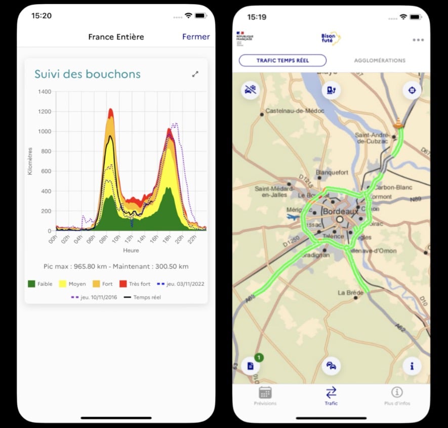 Bison Futé app iOS