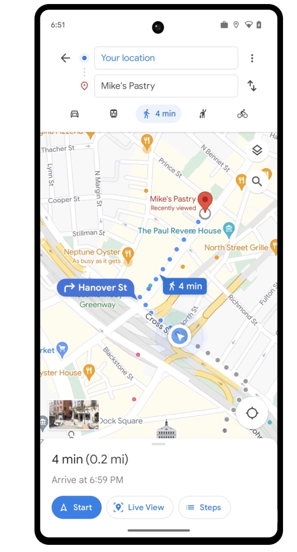 glanceable directions