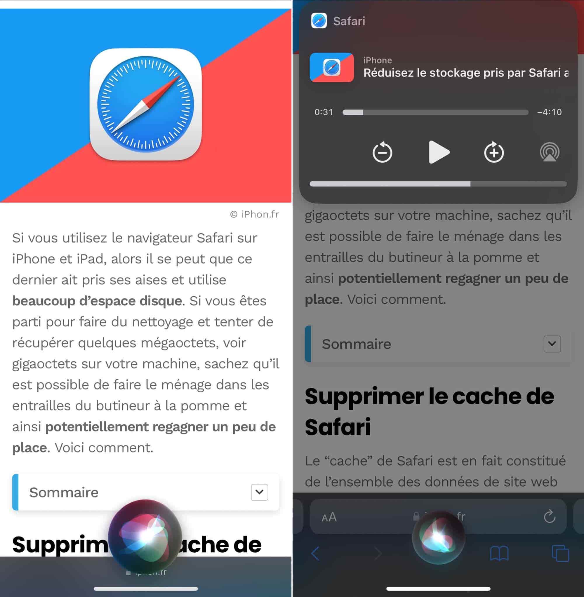 Lecture audio Safari Siri