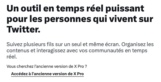 Ancienne version TweetDeck