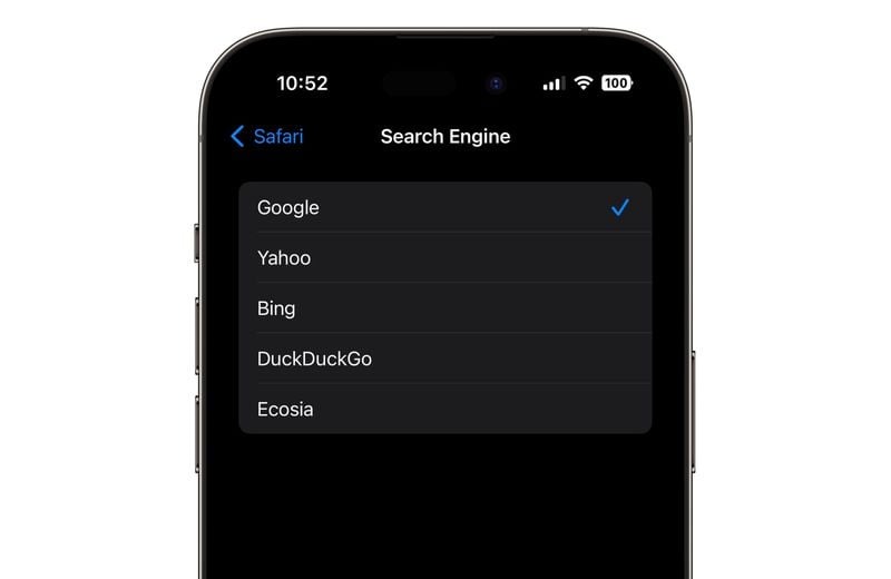 moteurs de recherche safari