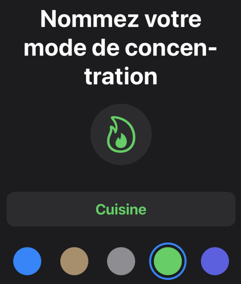 Tutoriel mode Concentration iOS 15