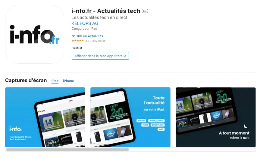 Note App Store i-nfo.fr