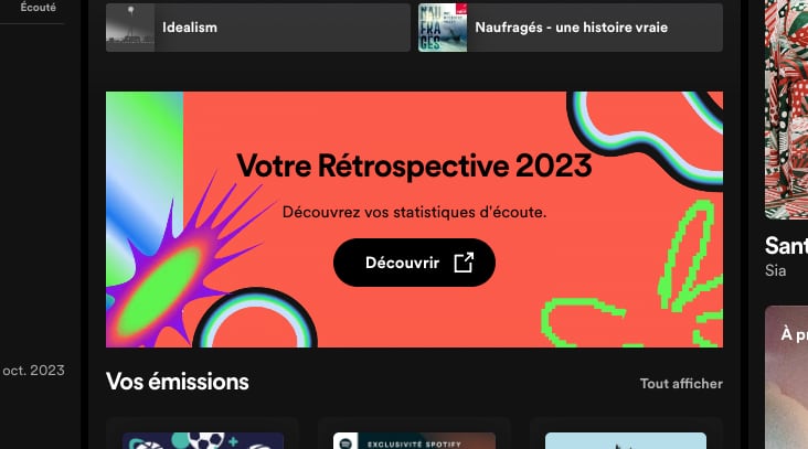 Rétrospective Spotify Mac