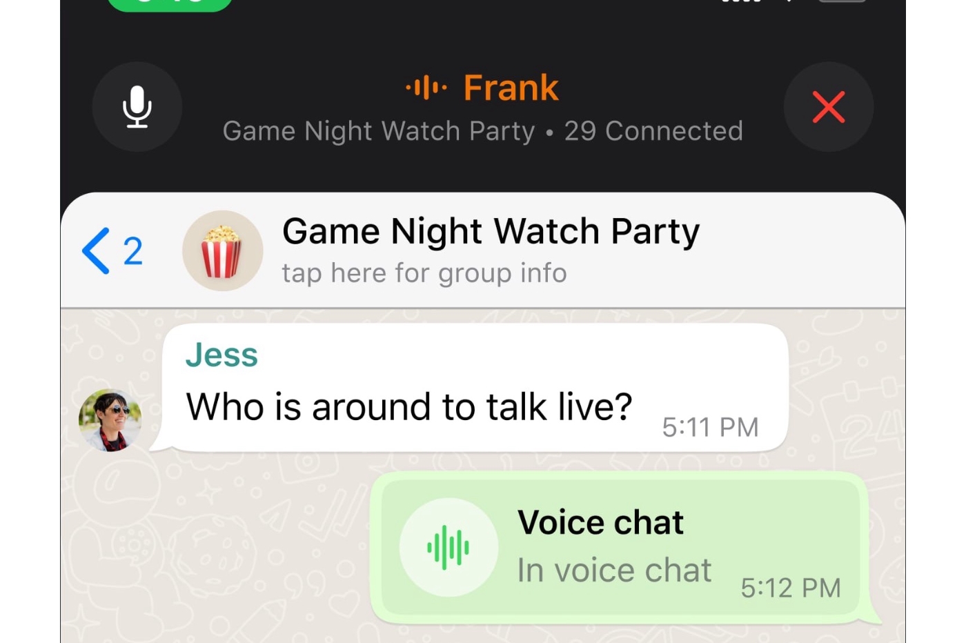 Salon vocaux whatsapp