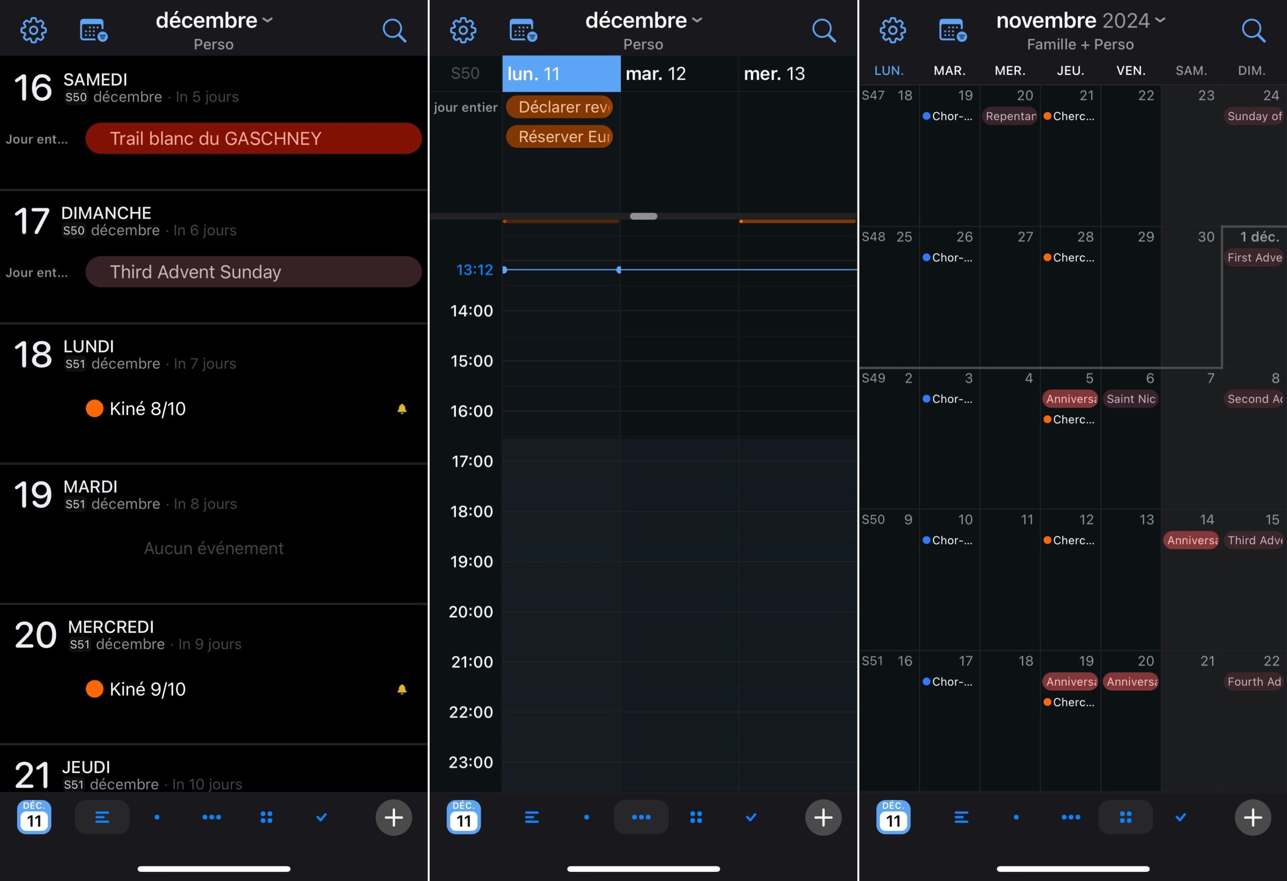 BusyCal sur iPhone