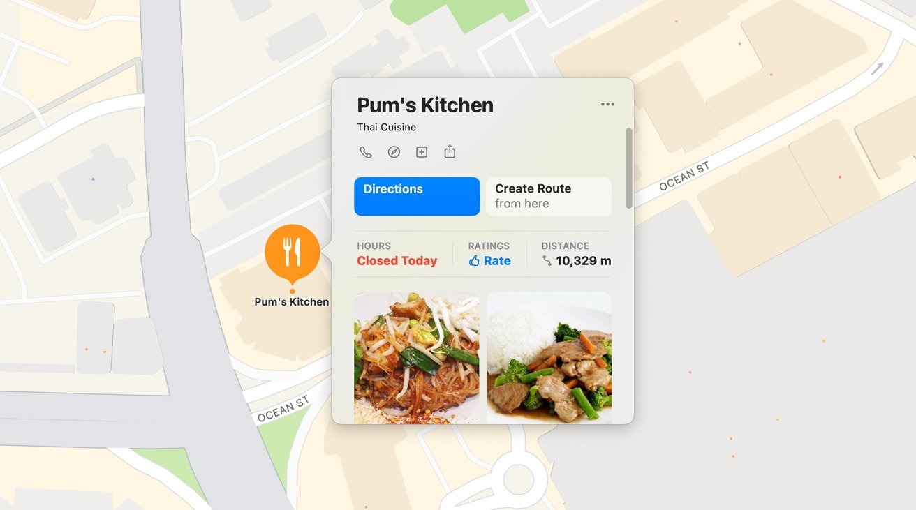 Apple plan boutique restaurant magasin commerce fermé
