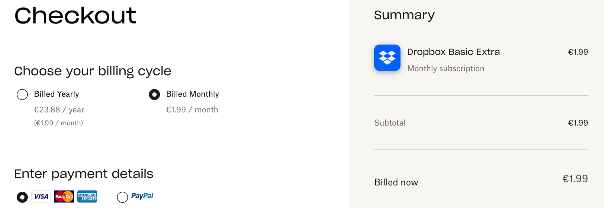Dropbox Basic Extra