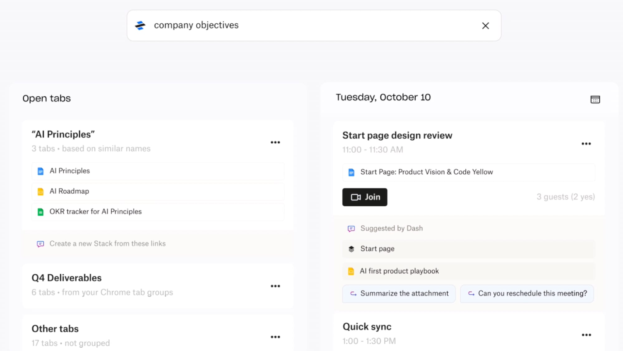 Dropbox Dash exemple
