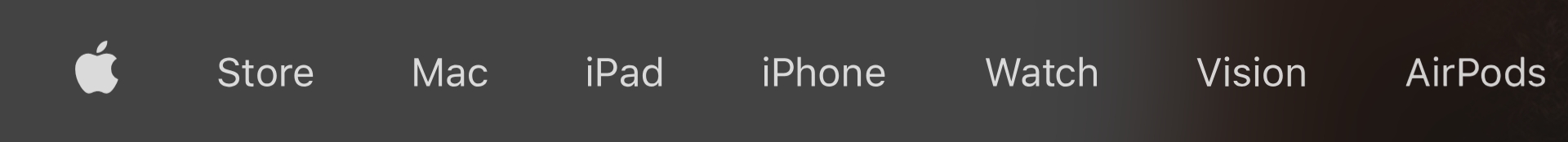 Nav barre apple sotre en ligne
