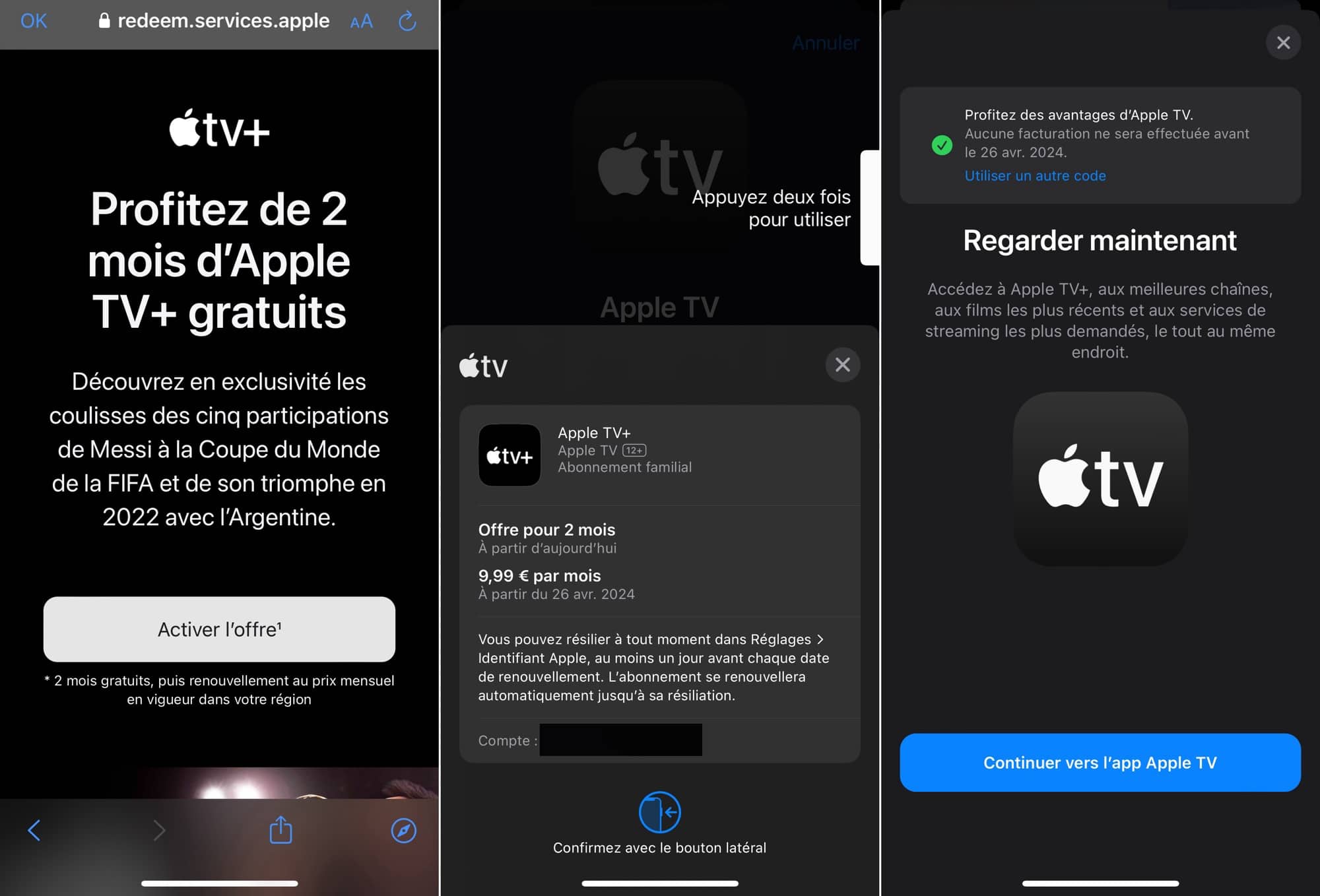 Messi offre apple tv plus