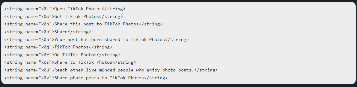 Code Tik Tok Photos