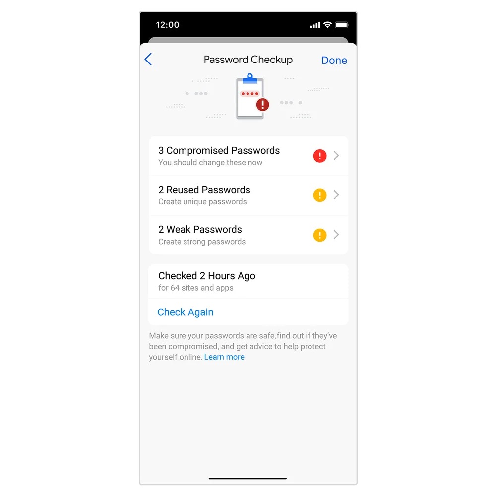 Password Manager UI Password Che