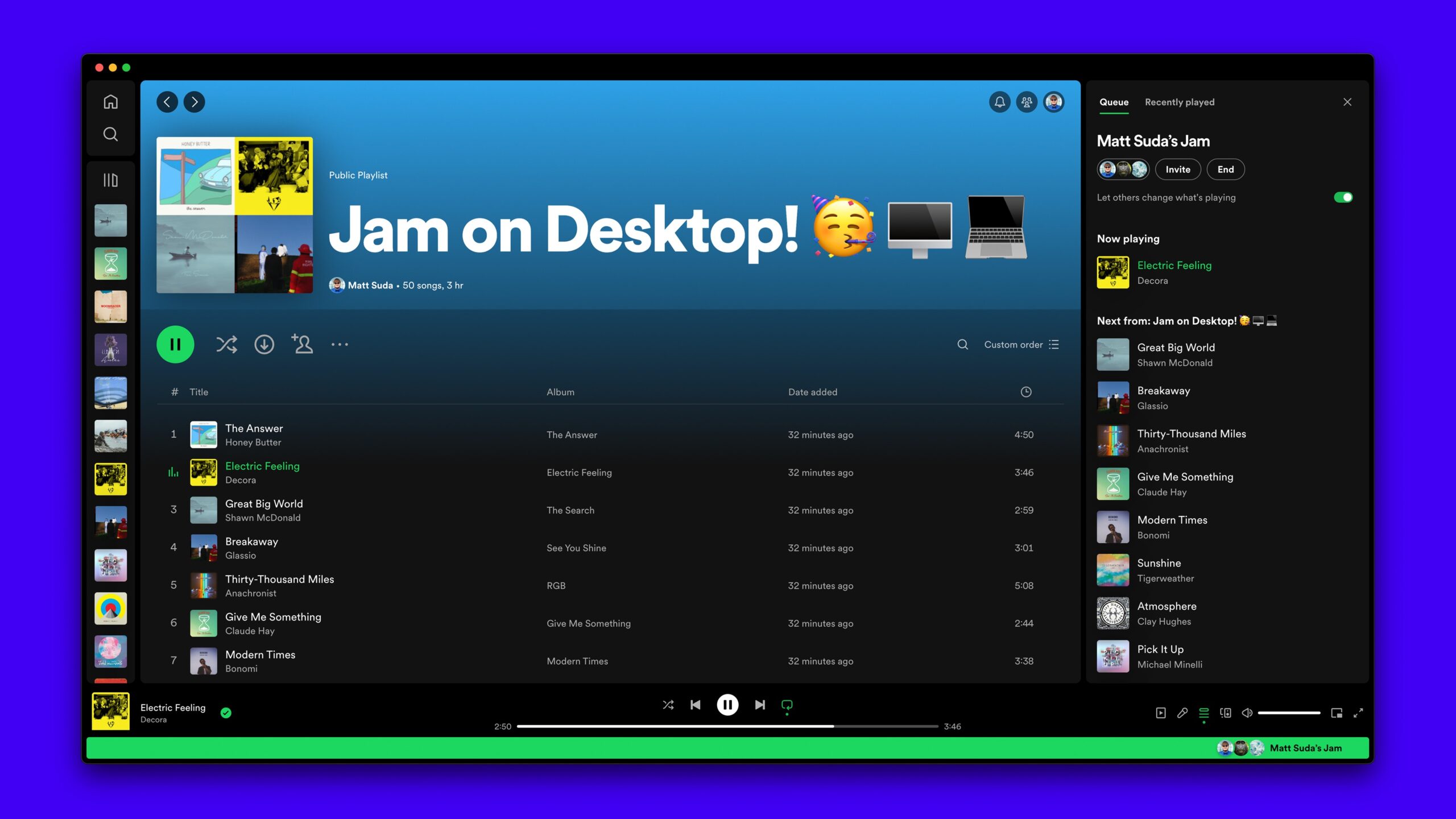 Jam spotify mac