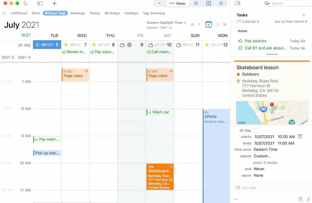 BusyCal calendrier macOS