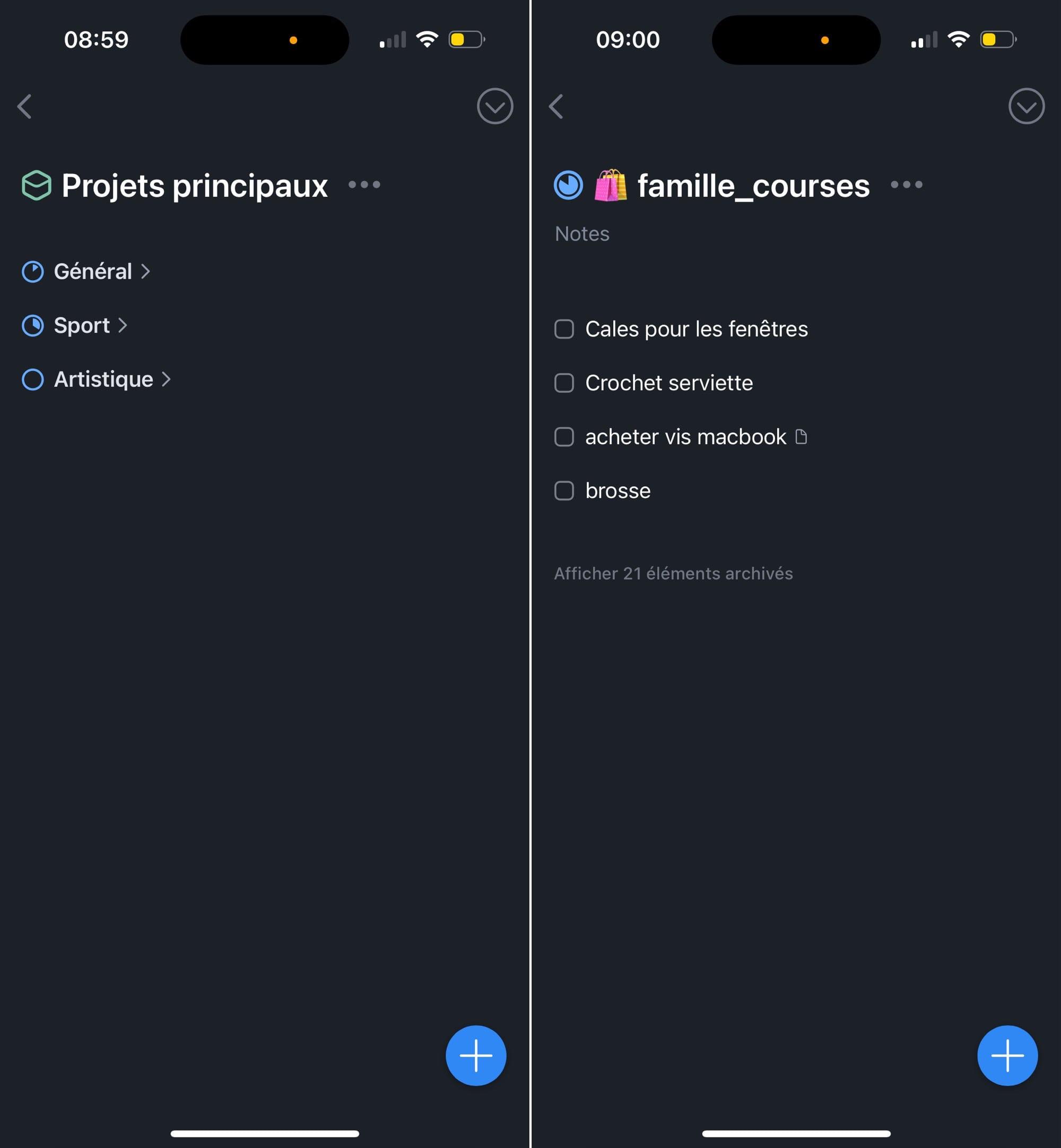 App Things domaines et projets