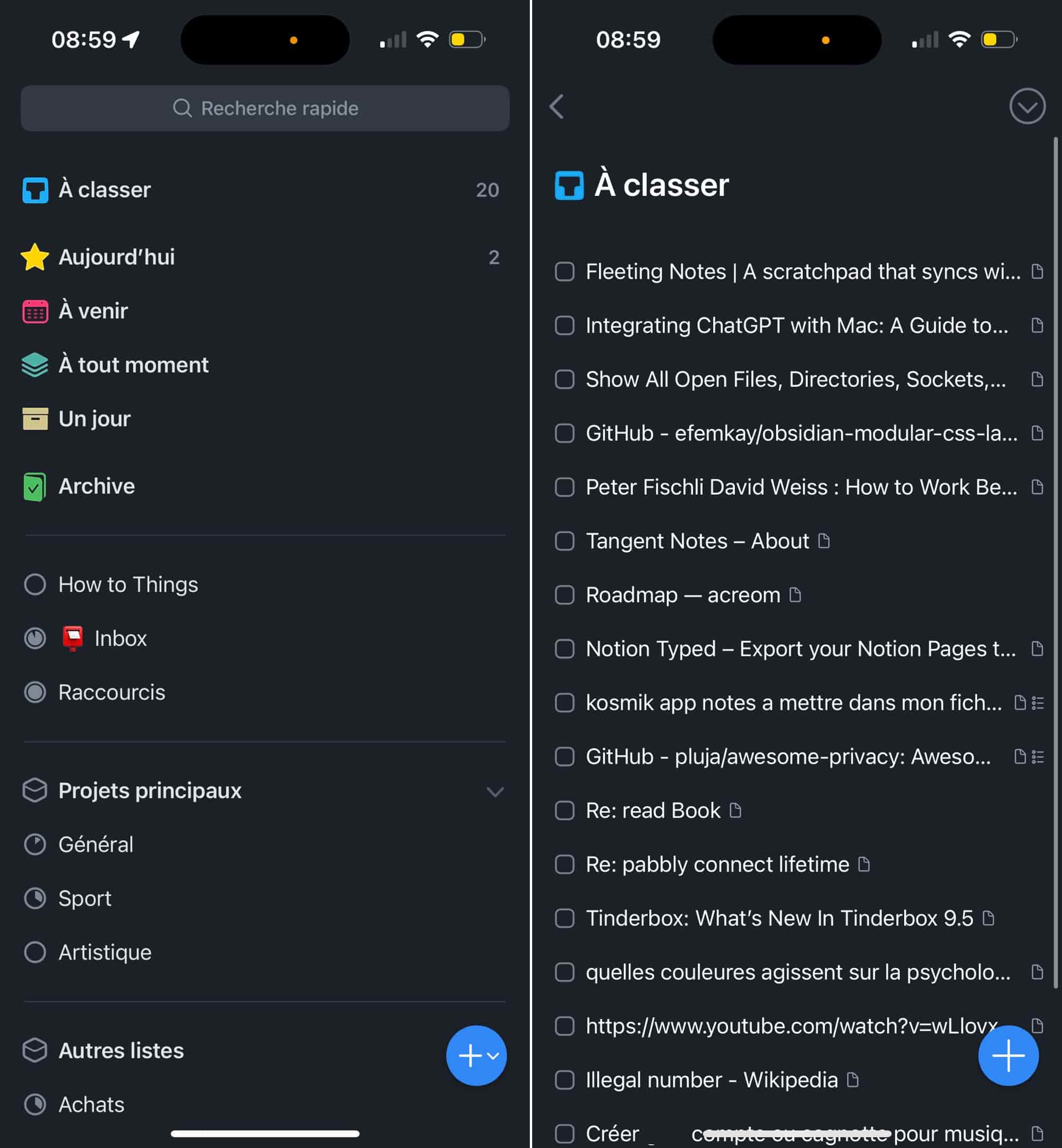 App Things inbox