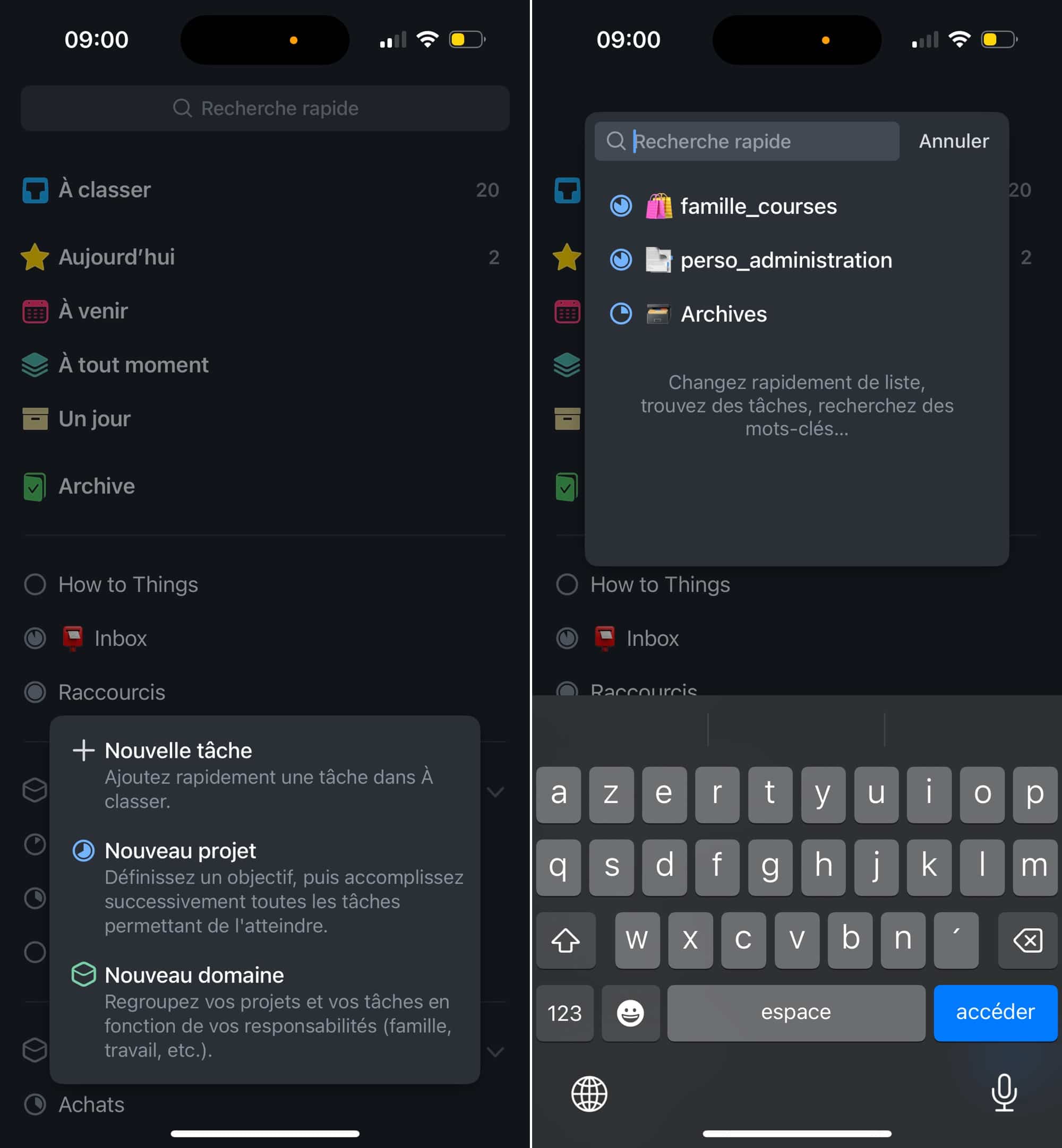 App Things tâches