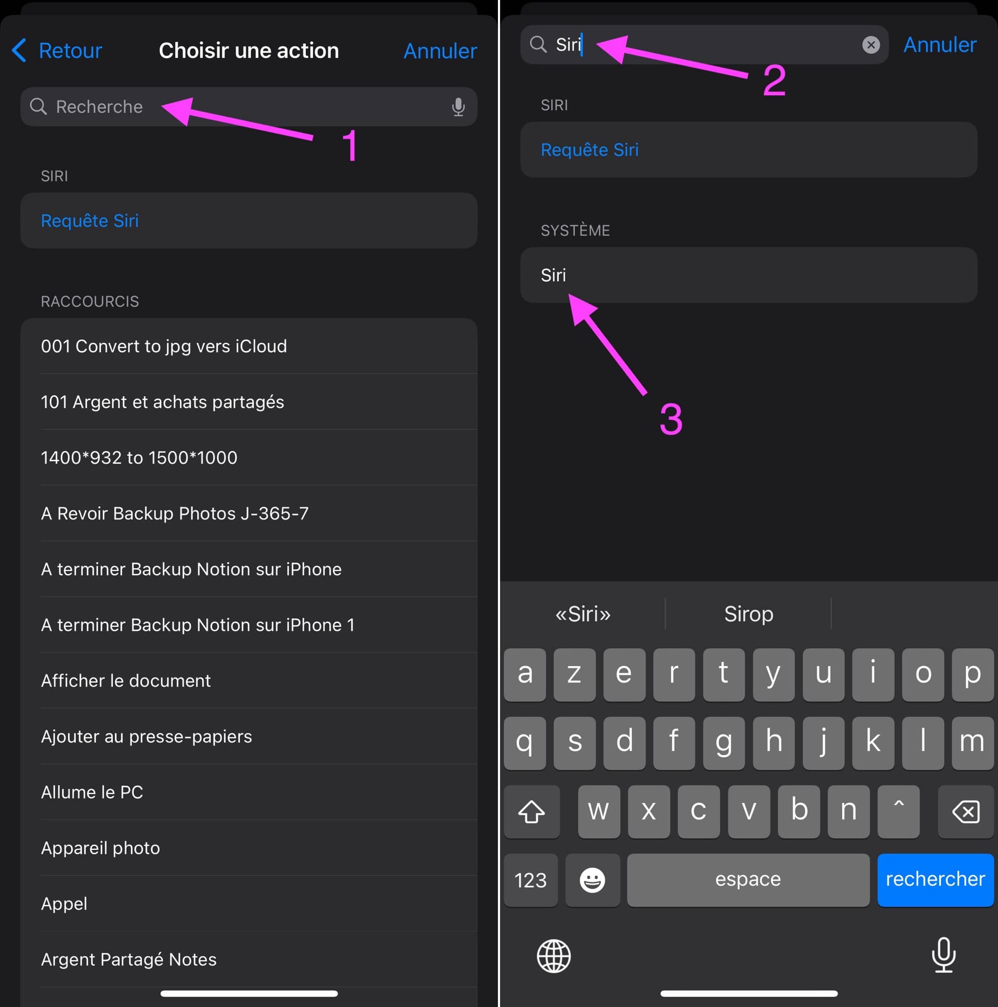 Comment renommer siri ios