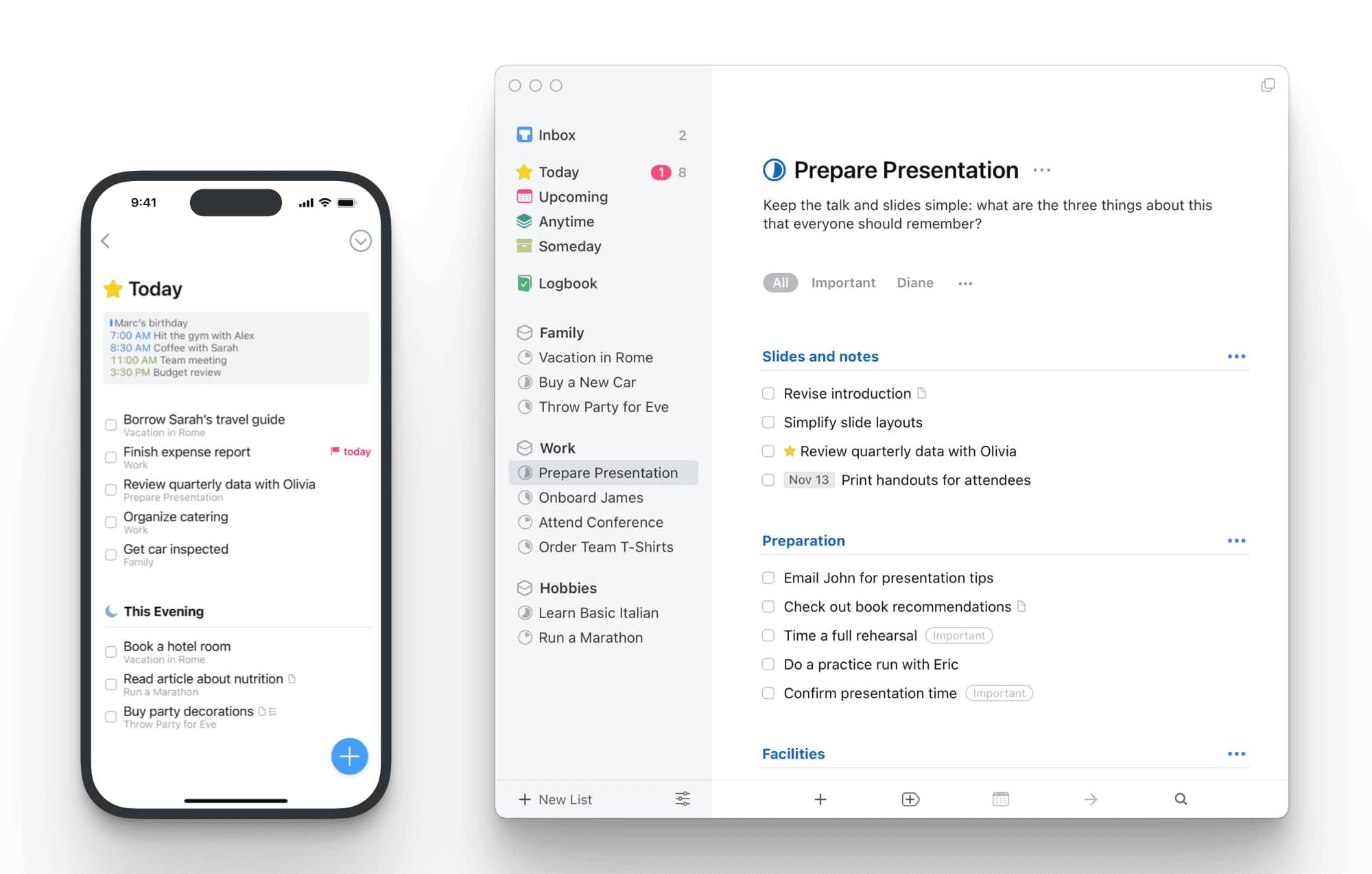 Things iPhone et Mac