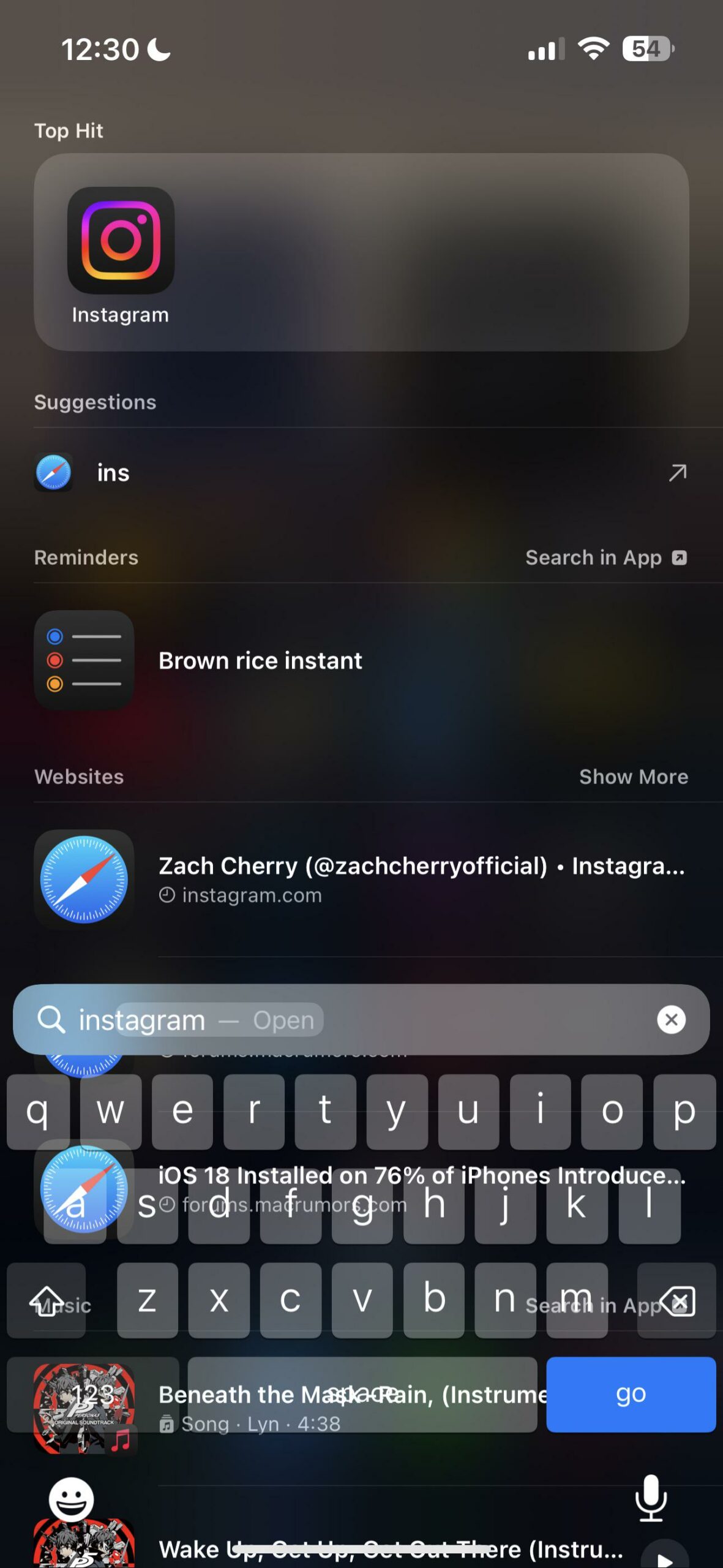 Interface ios 18.3