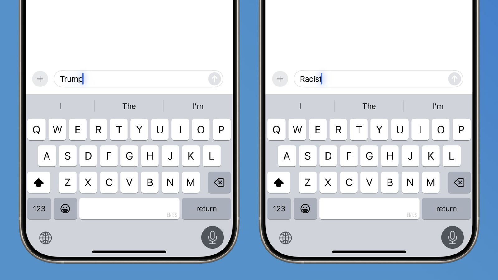 Trump iPhone dictation issue