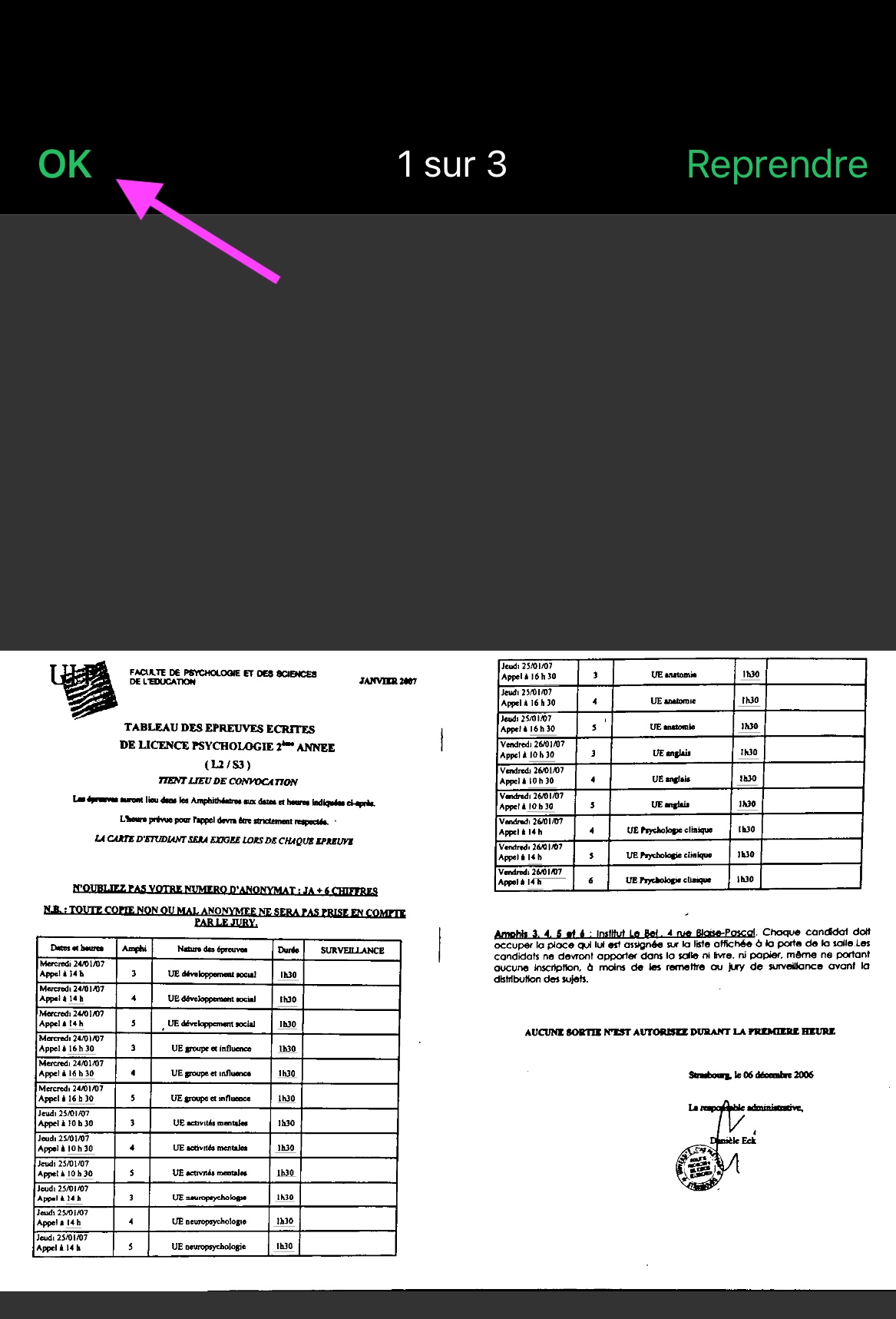Valider document WhatsApp