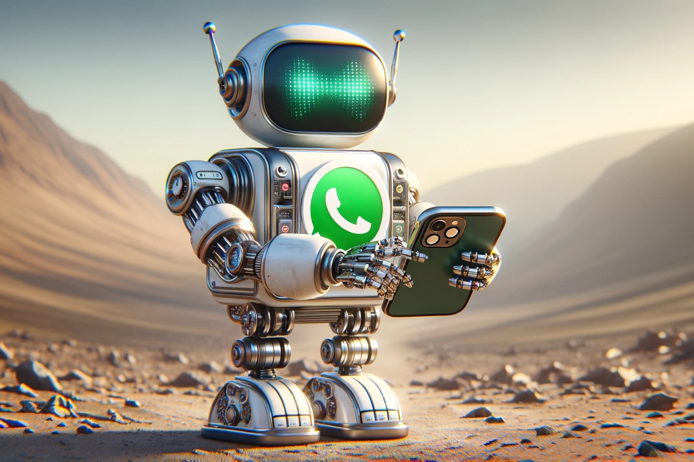 Design by iphon.fr x dall e, robot whatsapp ia