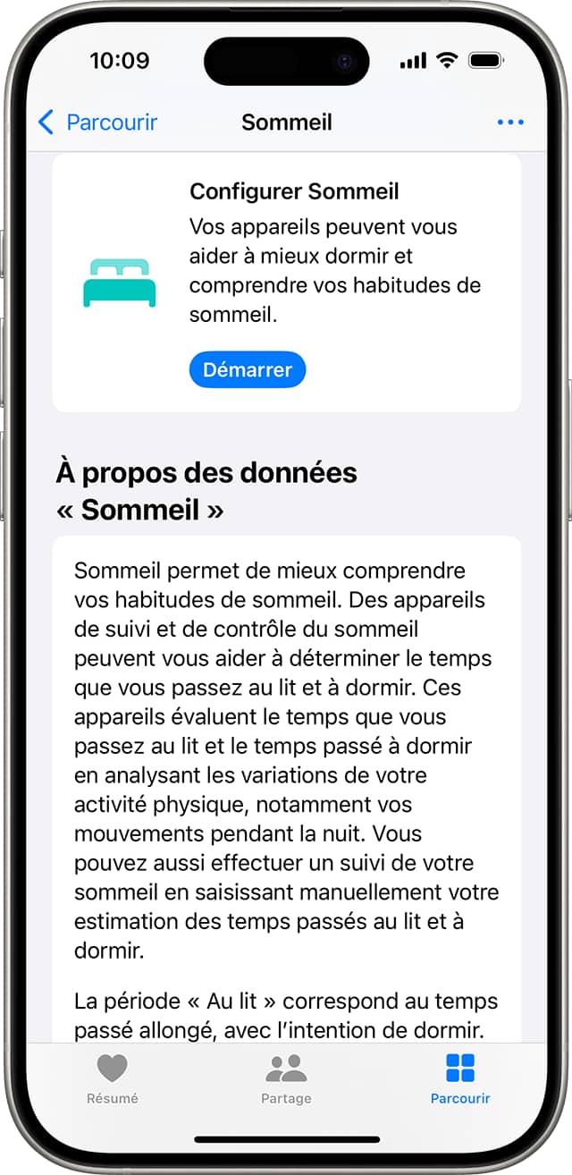 Données sommeil