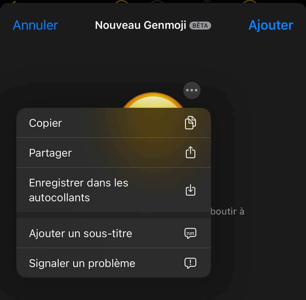 Genmoji options