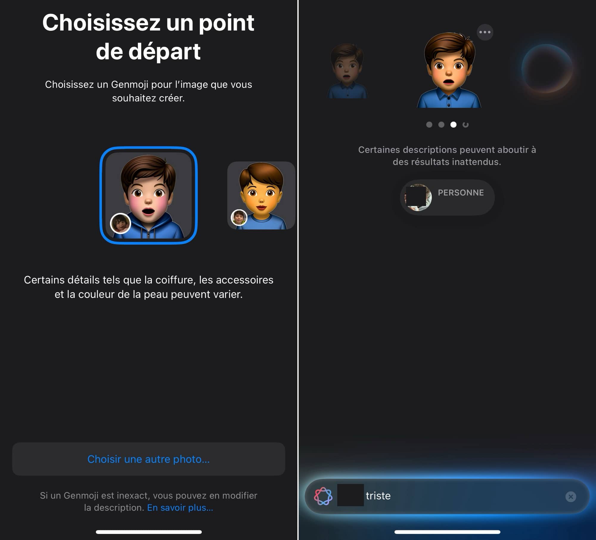 Genmoji personne