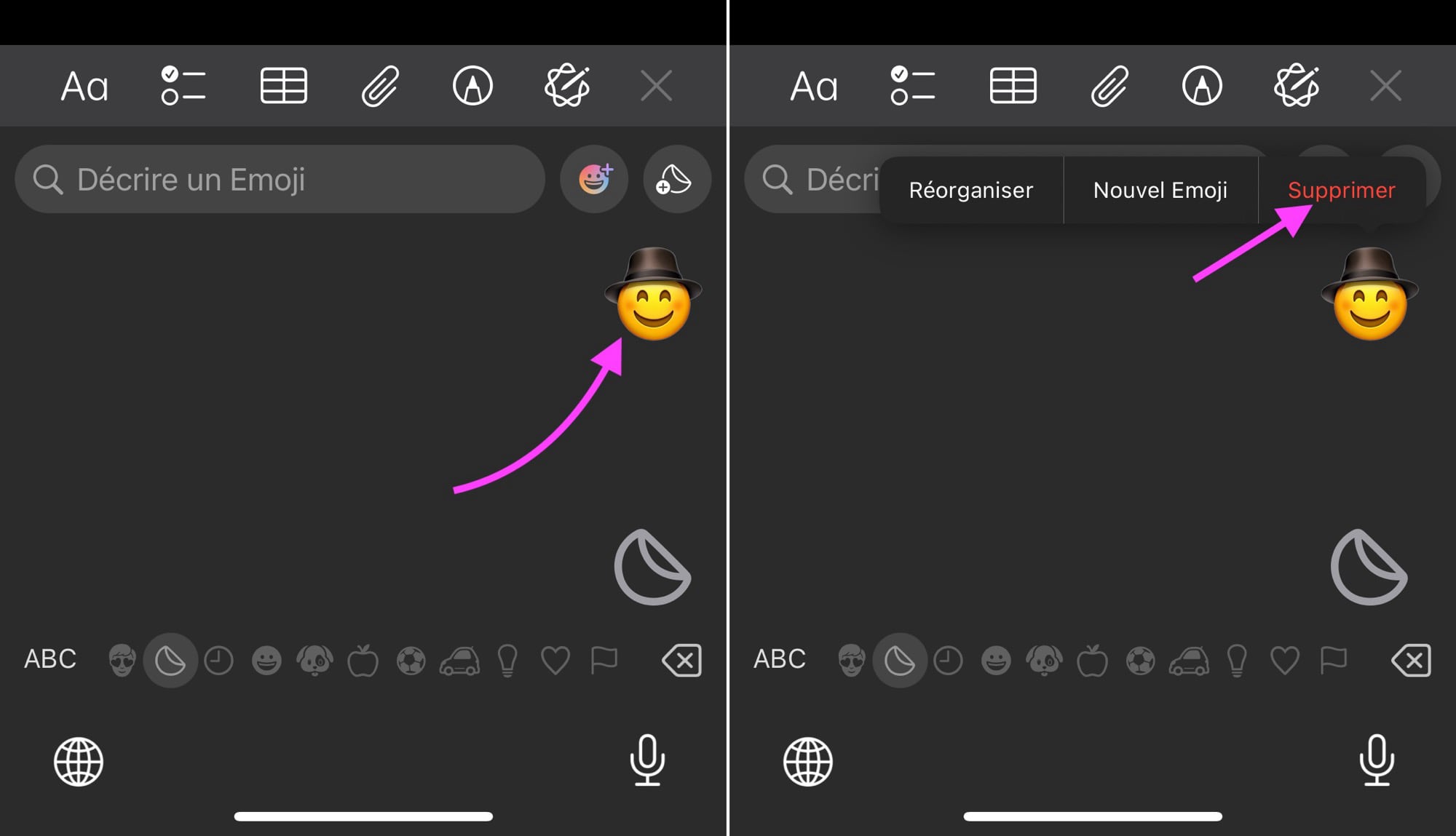 Genmoji supprimer