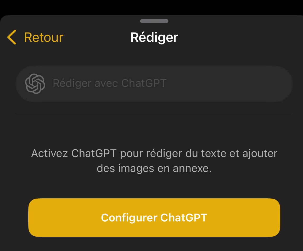 Outils écriture ChatGPT configuration