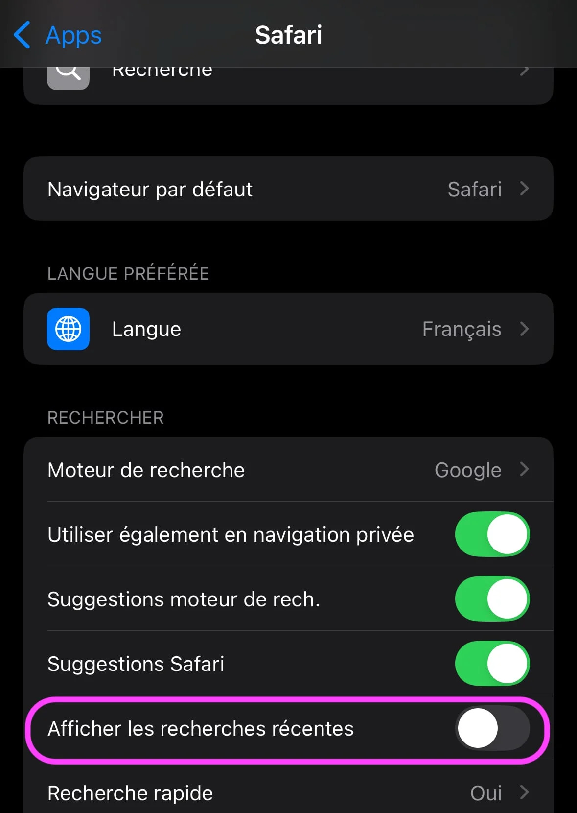 Safar recherches recentes