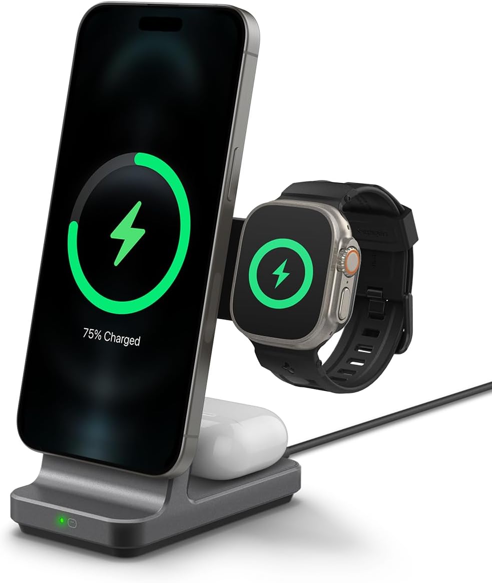 Chargeur 3-en-1 MagSafe Spigen OneTap Pro 3