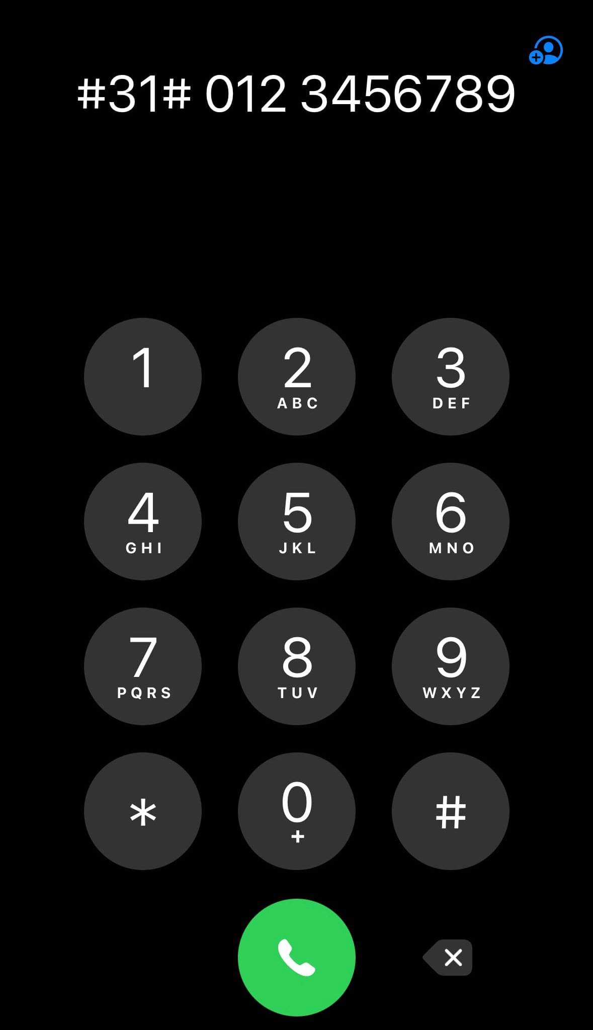 Appel en masqué sur iPhone