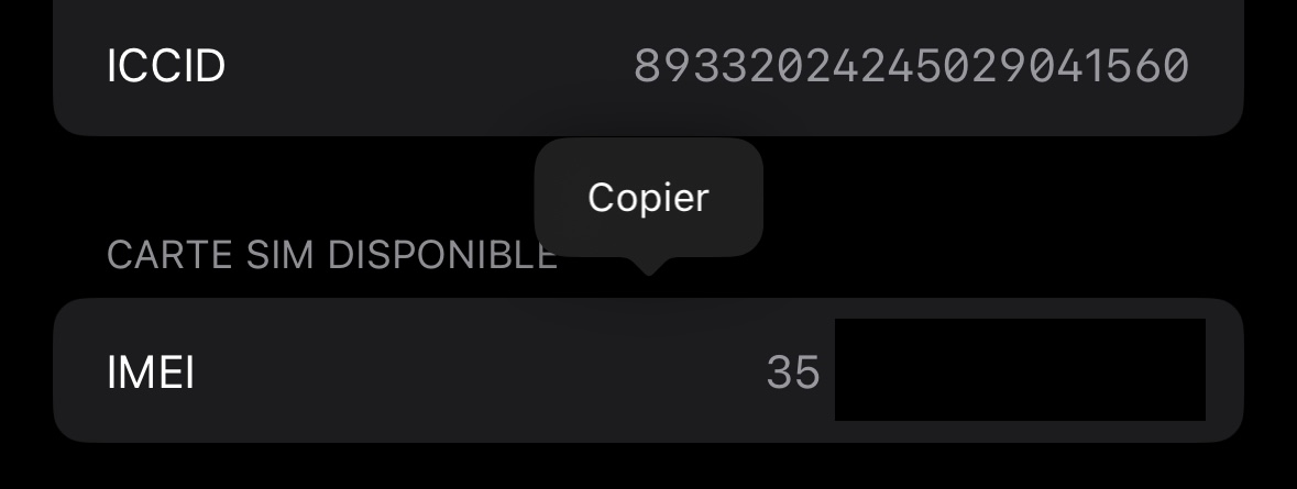 Copier IMEI