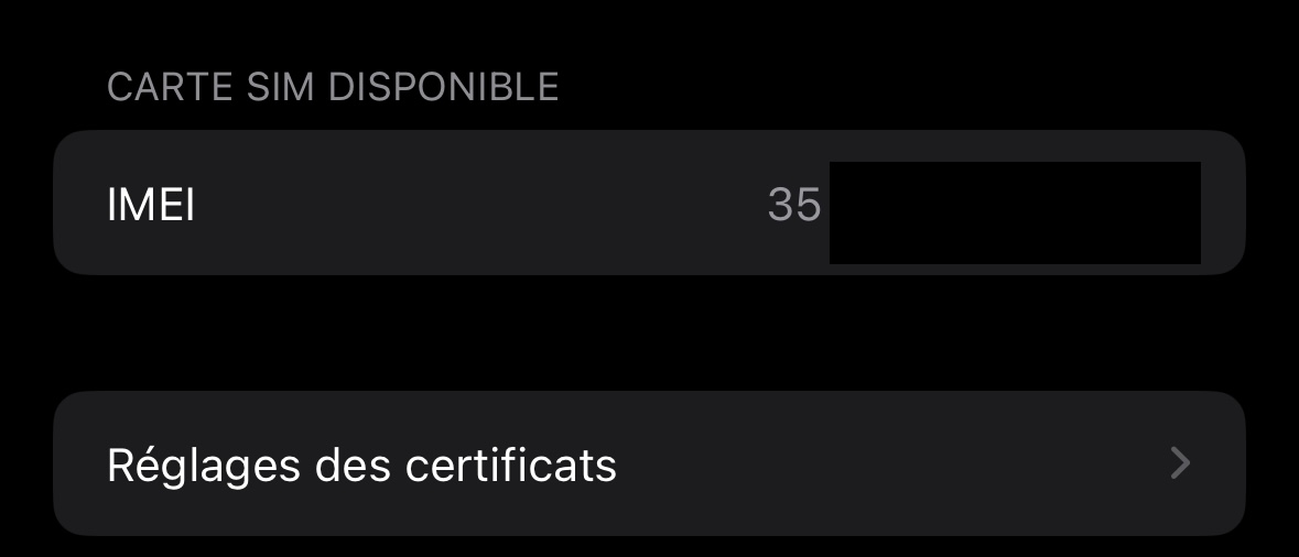 Code IMEI
