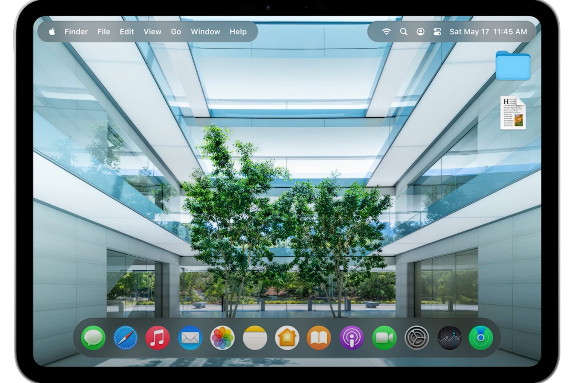 iPad os19 concept fichier épinglé et barres d'outils min