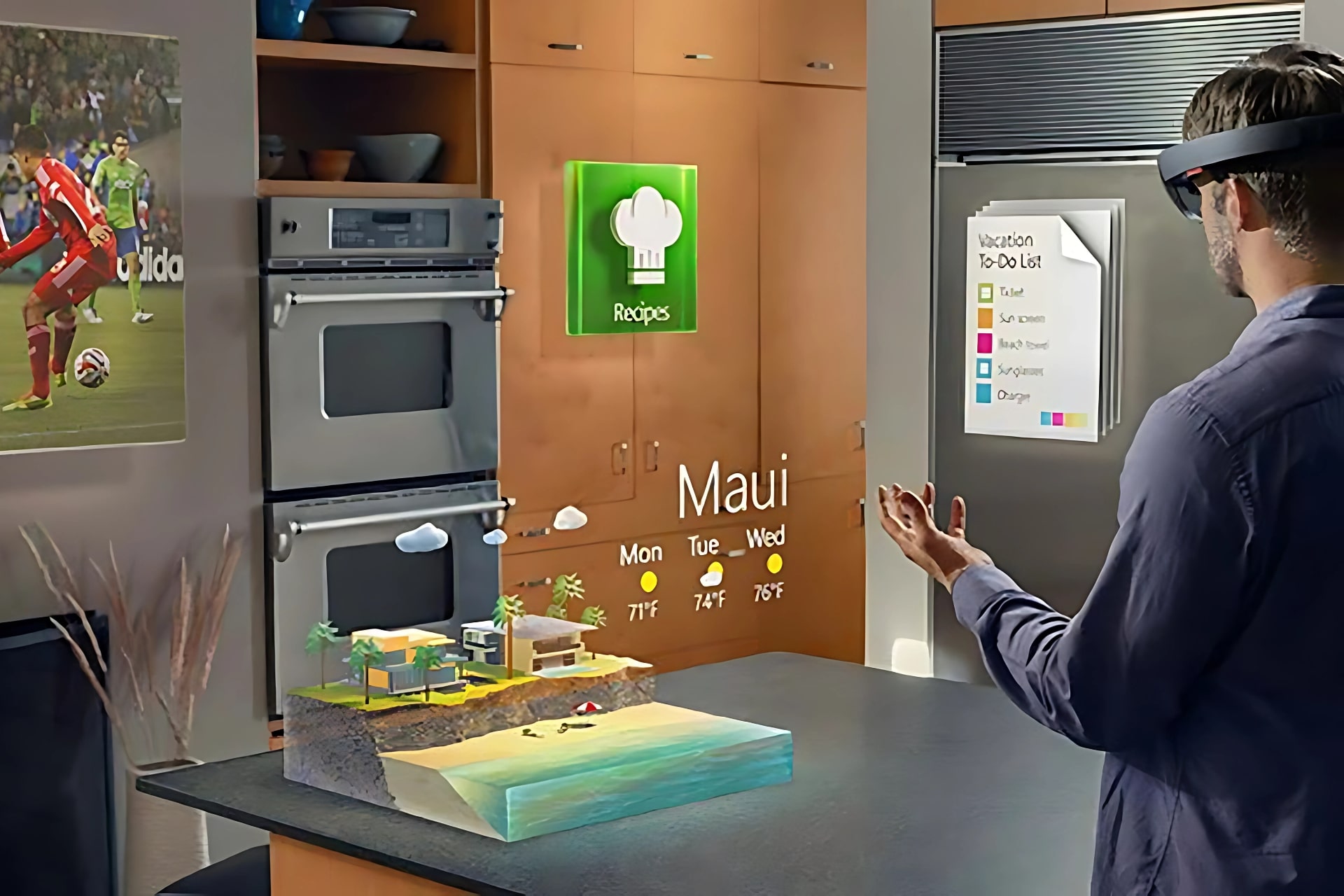 Realité mixte objets virtuels epinglés